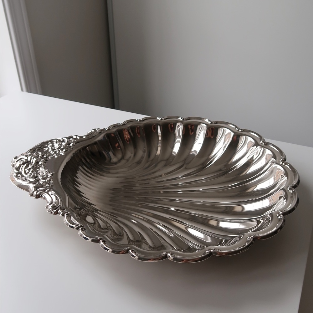 Vintage Shell Dish – Silver Plated (EP on Steel, Hong Kong) 80s-90s - Picture 5 of 8